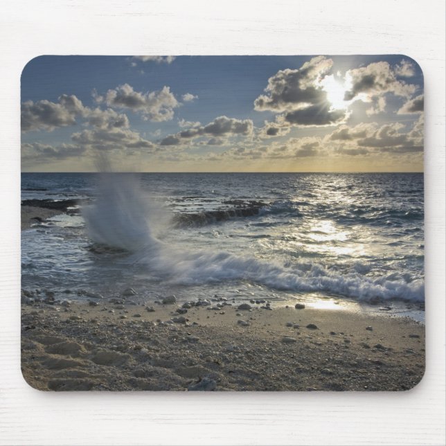 Mousepad Mar Caribe, Ilhas Cayman.  Ondas em queda (Frente)