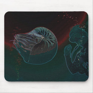 Mousepad mar coral do grande recife de coral do nautilus