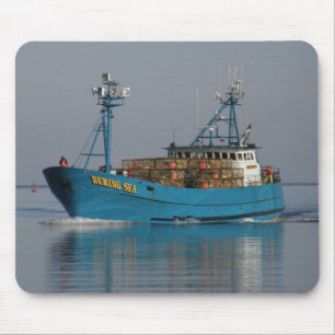 Mousepad Mar de Bering, barco do caranguejo no porto
