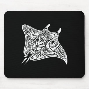 Mousepad Mar de Tatuagem Tribal Manta Ray Polynésia