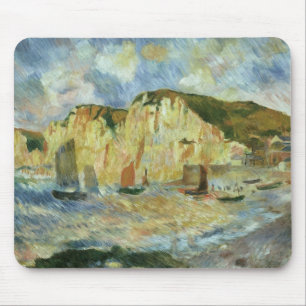 Mousepad Mar e Falésias de Pierre Renoir, Arte Fino Antigo