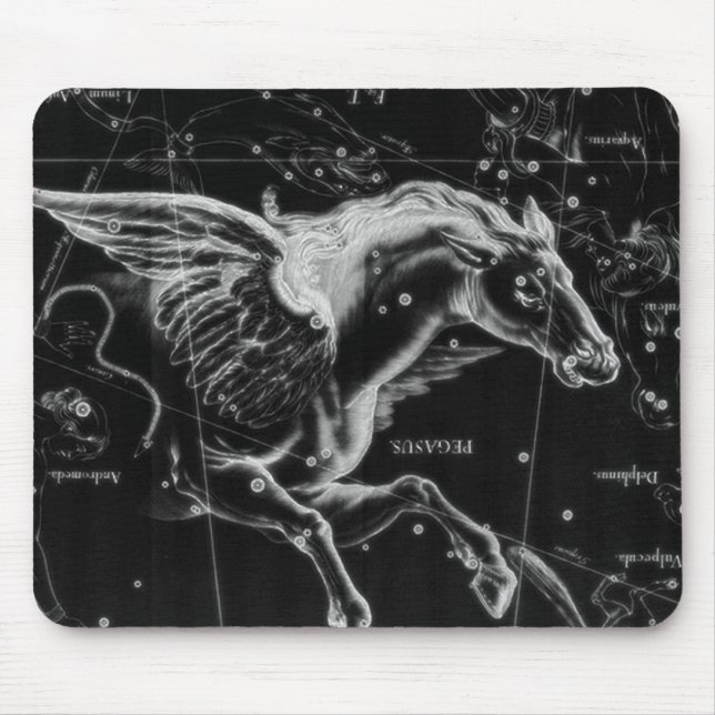 Mousepad maravilhosa e bonita asas voadoras místicas cavalo (Frente)