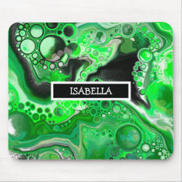 Mousepad Marble Art Digital Verde Personalizado