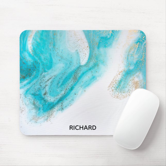 Mousepad Marble Branco (Com mouse)