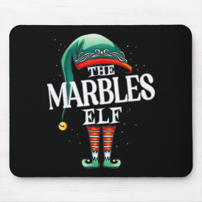 Mousepad Marbles Elf Christmas Group Xmas Pajama Party  (Frente)