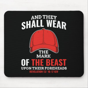 Mousepad Marca Anti-Trump Engraçada Do Liberal Do Chapéu Ve