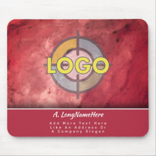 Mousepad Marca de Luxo Cristal Rubi Vermelho Executivo Esc