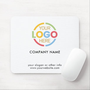 Mousepad Marca do logotipo comercial da Elegante Black Whit