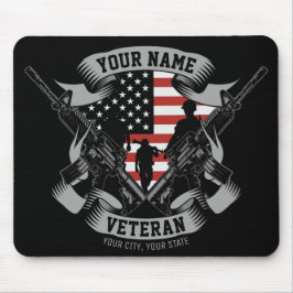 Mousepad Marca Personalizada Americana Veterana Orgulhosa V