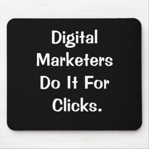 Mousepad Marcadores digitais Clica no Slogan de Marketing s
