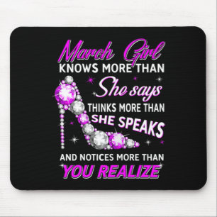 Mousepad Marcha das Mulheres Garota Citação Divertida de Fa