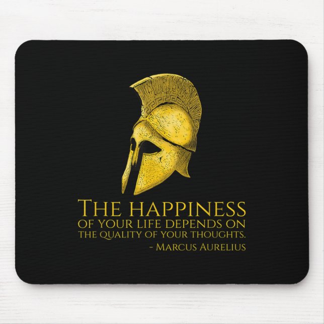 Mousepad Marcus Aurelius Stoic Citação Sobre A Felicidade - (Frente)