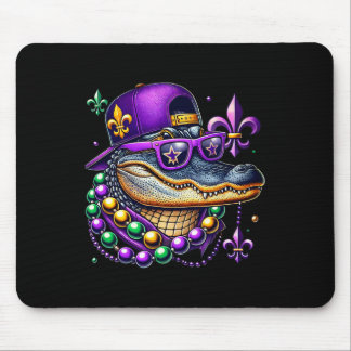 Mousepad Mardi Gras Alligator Mardigator Crocodile Kids Boy