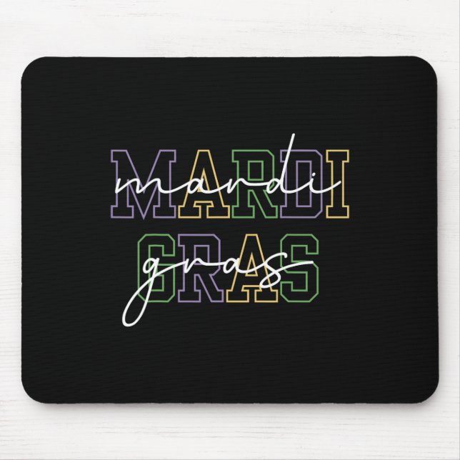 Mousepad Mardi Gras Carnaval Nova Orleans Para Mulheres (Frente)