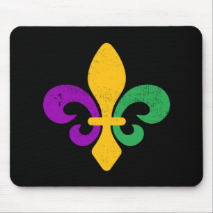 Mousepad Mardi Gras Fleur De Lis