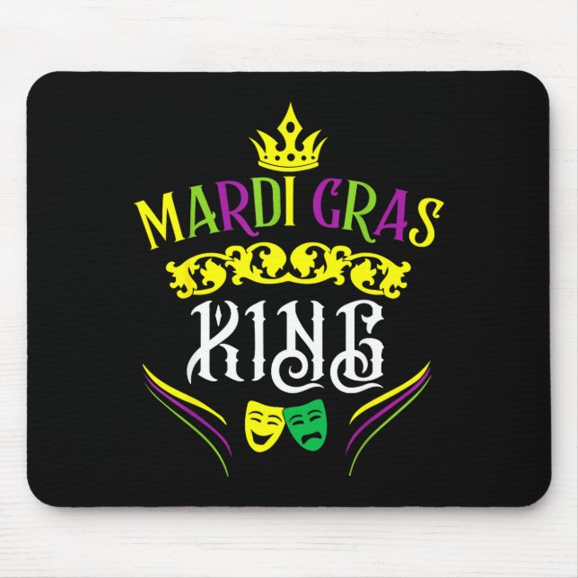 Mousepad Mardi Gras King Funny New Orleans Party Parade  (Frente)