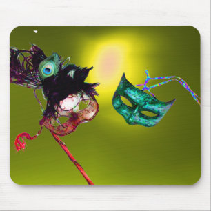 Mousepad MARDI GRAS MASCARADA amarelo