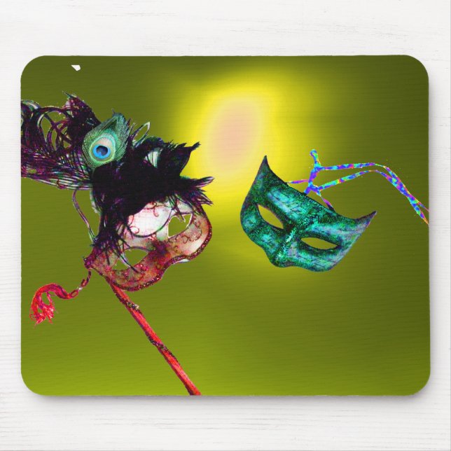 Mousepad MARDI GRAS MASCARADA amarelo (Frente)