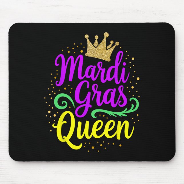 Mousepad Mardi Gras Queen Para Meninas E Mulheres (Frente)
