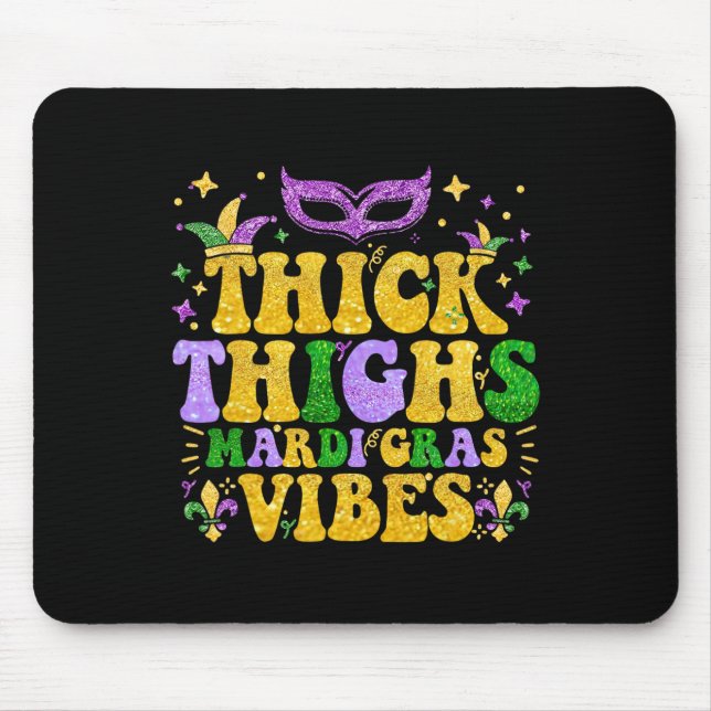 Mousepad Mardi Gras Vibes Fleur De Lis Mardi G (Frente)