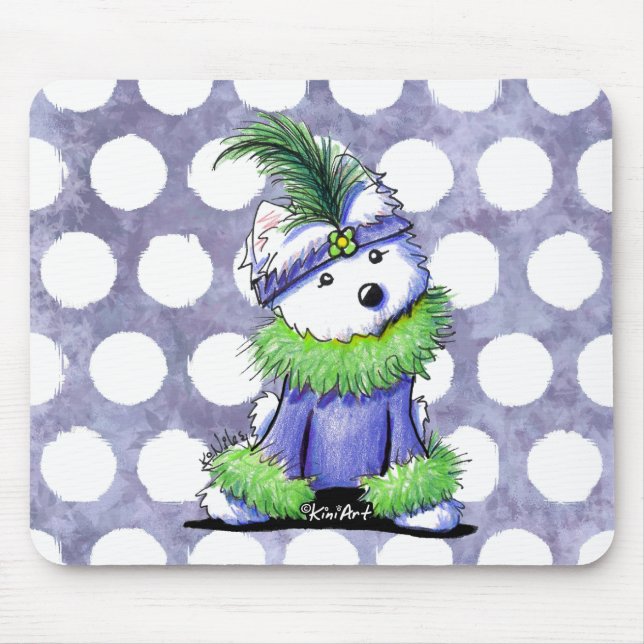 Mousepad Mardi Gras Westie (Frente)