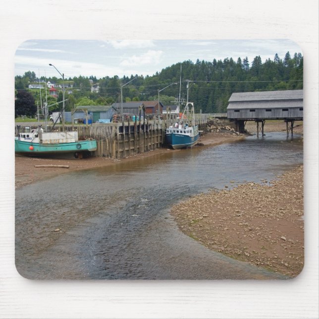 Mousepad Maré baixa na Baía de Fundy em St. Martins, New (Frente)