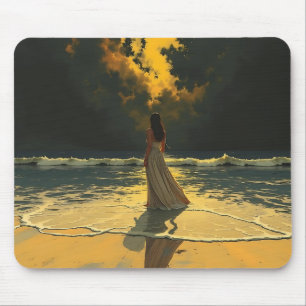 Mousepad Maré Dourada de Solidão   Marés Celestiais