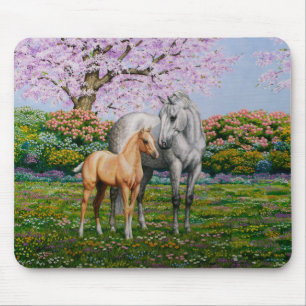 Mousepad Mare Palomino Foal, Cinza de ananás