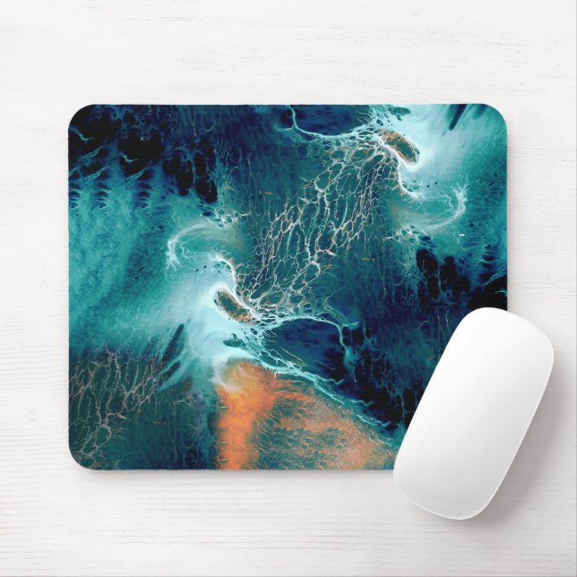 Mousepad Marés Esmeraldas em Movimento (Com mouse)