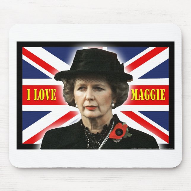 Mousepad Margaret Thatcher I Love Maggie (Frente)
