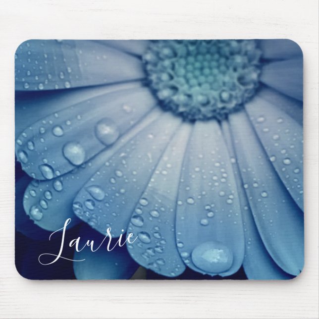 Mousepad Margarida Azul com Placa de Mouse Dew Drops (Frente)
