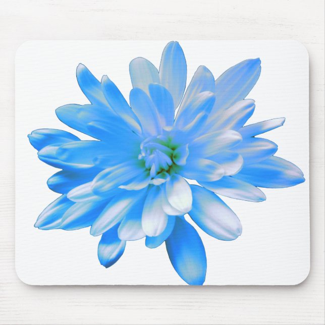 Mousepad Margarida azul-floral elegante (Frente)