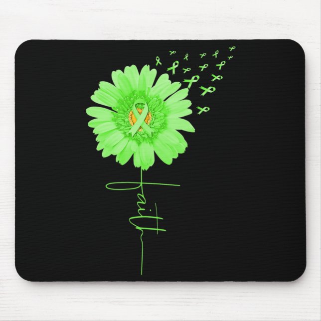 Mousepad Margarida Verde Faith Sensibilização para a Saúde  (Frente)