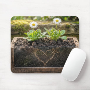 Mousepad Margaridas em uma Caixa de Flores