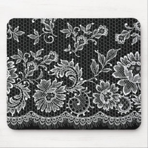 Mousepad Margem branca de inclinação em preto