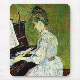 Mousepad Marguerite Gachet no Piano por Vincent van Gogh