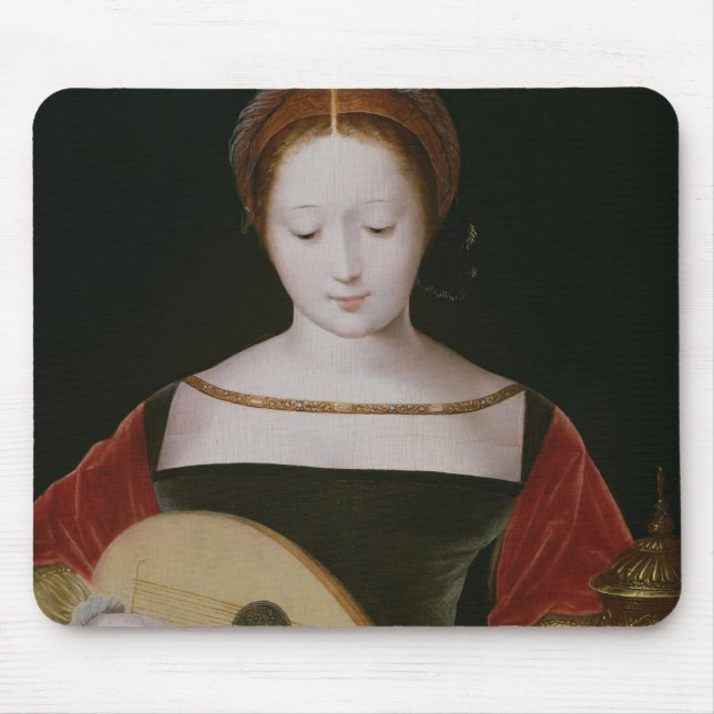 Mousepad Maria Madalena que joga um alaúde (Frente)