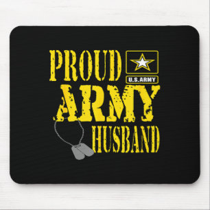 Mousepad Marido do Exército Orgulhoso Masculino Design Mili
