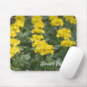 Mousepad Marigold Amarelo Com Pad De Mouse Raindrops