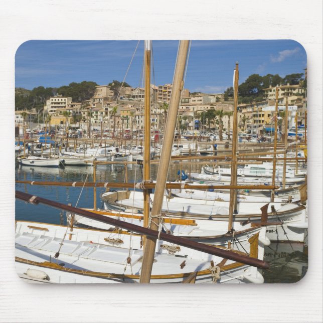Mousepad Marina, Port de Soller, costa oeste, Maiorca, (Frente)