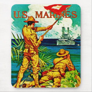 Mousepad Marines dos EUA ~ Sinalizador de sinal