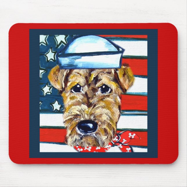 Mousepad Marinha Airedale (Frente)