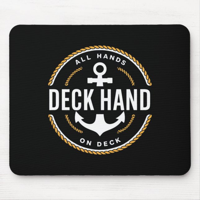 Mousepad Marinheiro de convés - Mão de convés (Frente)
