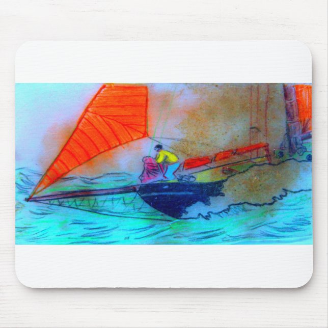 Mousepad marinheiro que toma a jib (Frente)