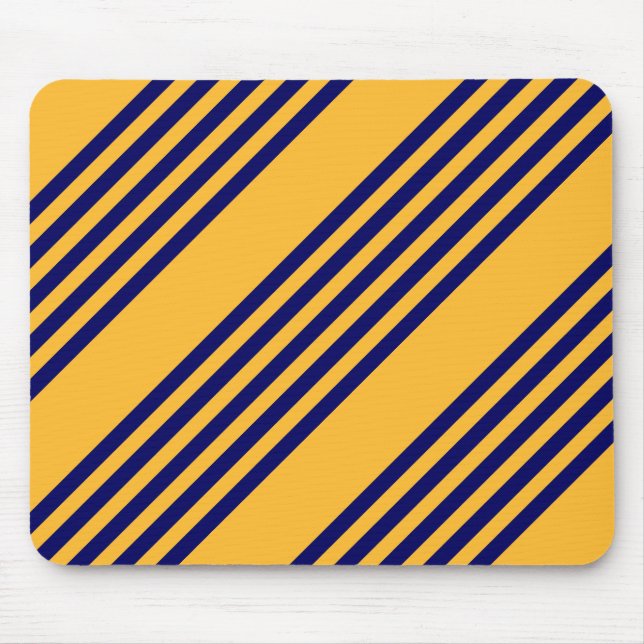 Mousepad Marinho azul e amarelo ensolarado cinco faixas (Frente)