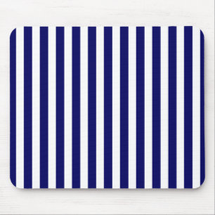 Mousepad Marinho azul e faixas brancas de doces