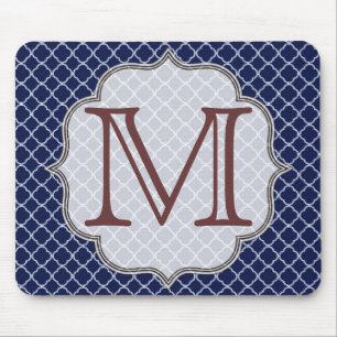 Mousepad Marinho Azul Triterfoil Latti Monograma Mouse