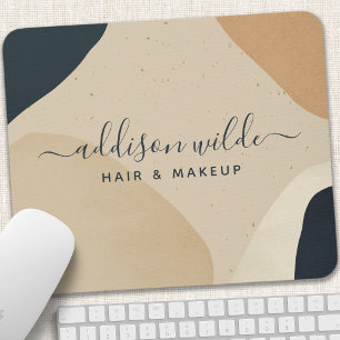 Mousepad Marinho bege Abstrato azul moderno forma neutro