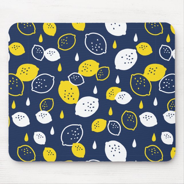 Mousepad Marinho Blue Lemon Art - Refrescando o Citrus Desi (Frente)