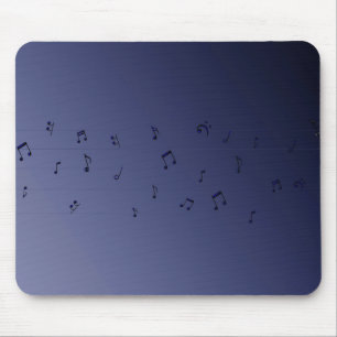 Mousepad Marinho de Notas Musicais de Ombre Escuro